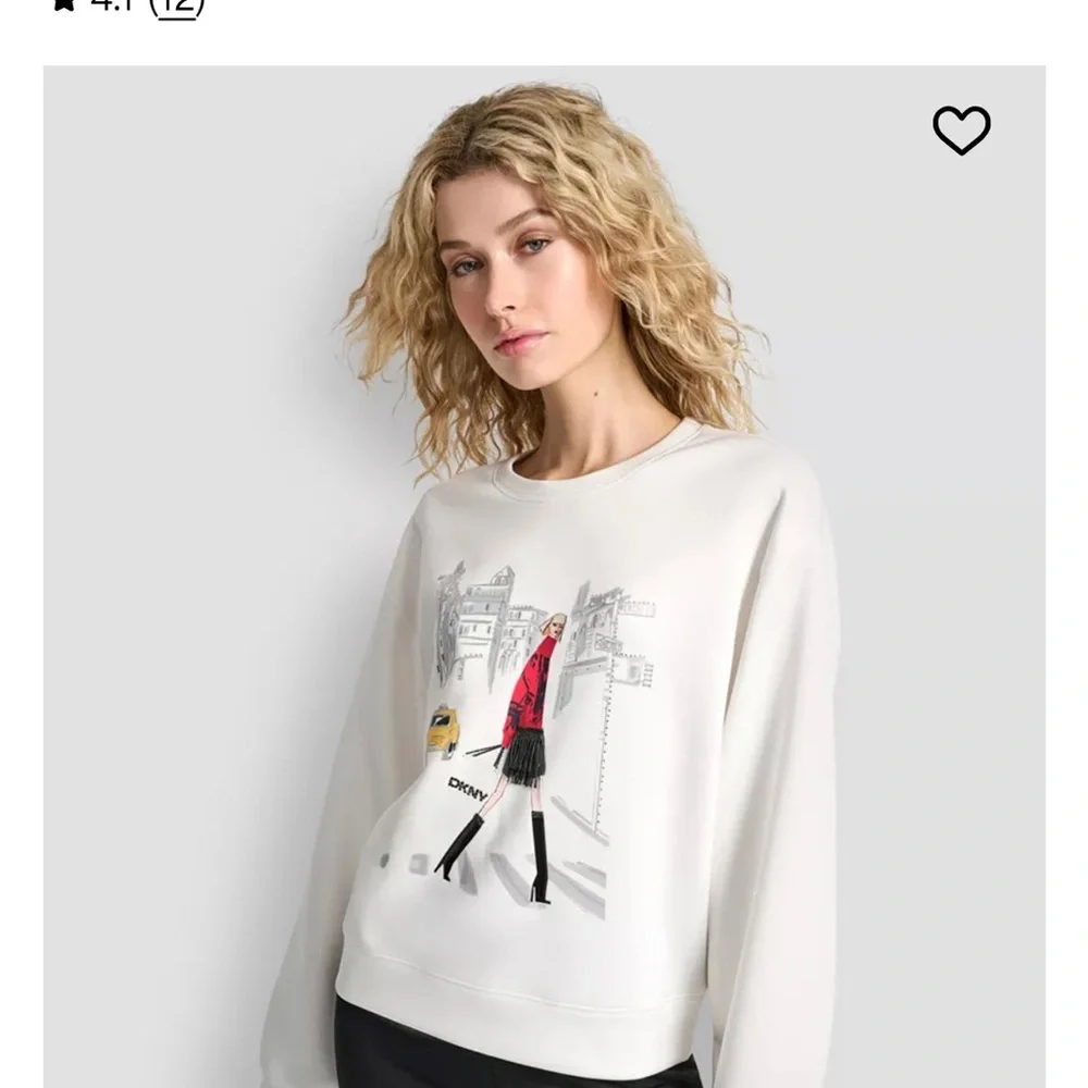 DKNY womens crossing times square print sweatshirt NWT size XL - Picture 13 of 17